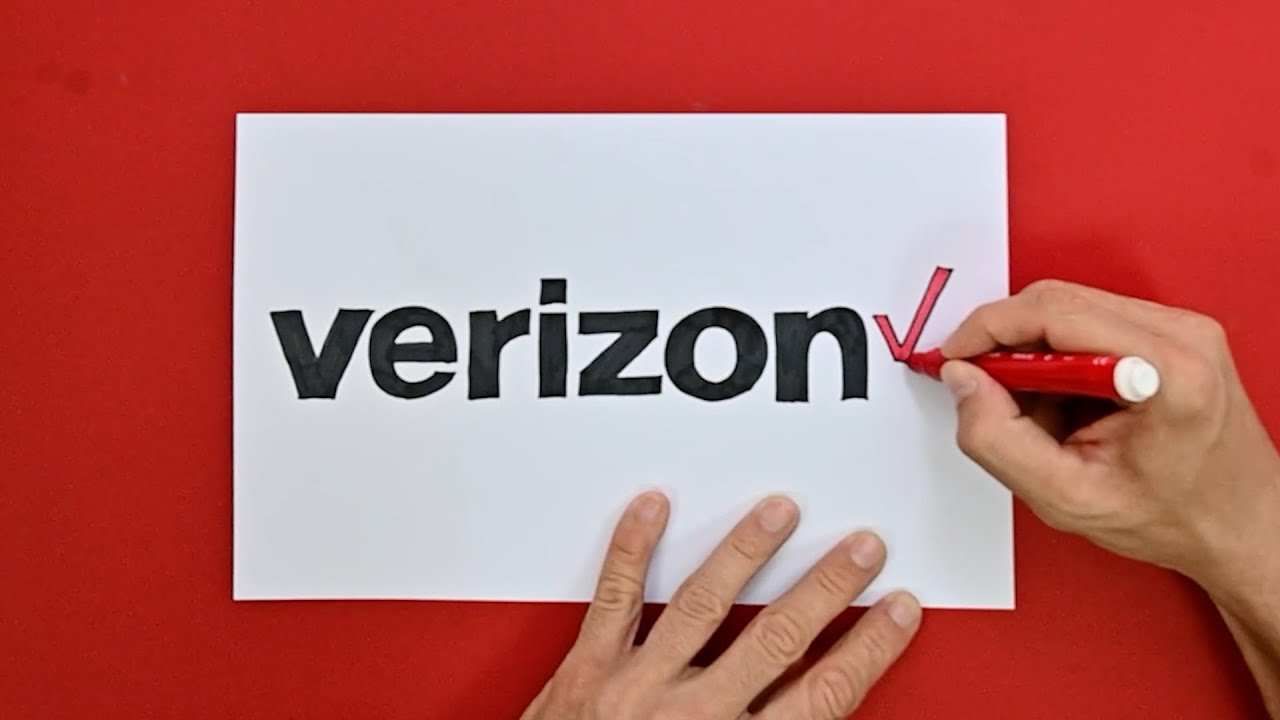 How to draw Verizon Logo
