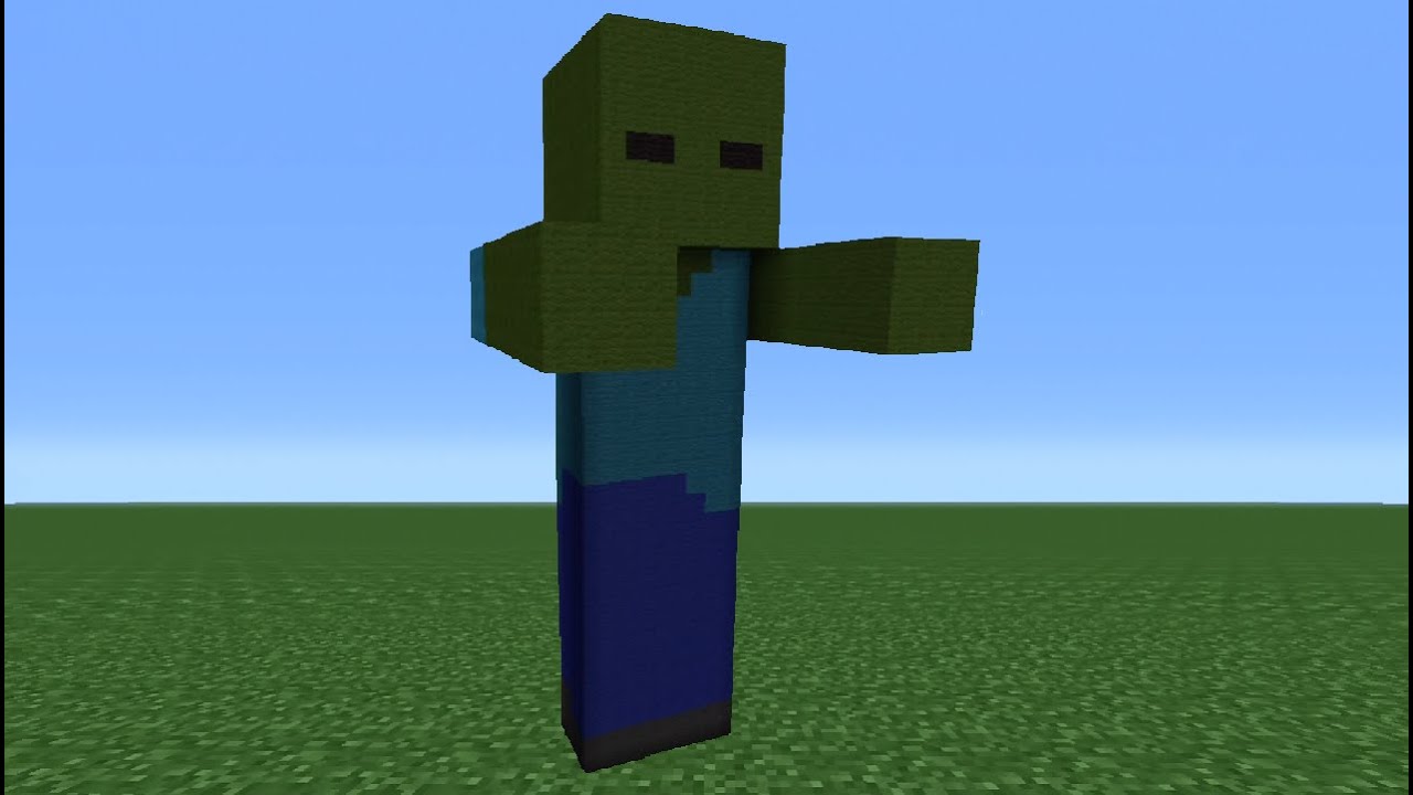 Minecraft Tutorial: How To Make A Zombie Statue