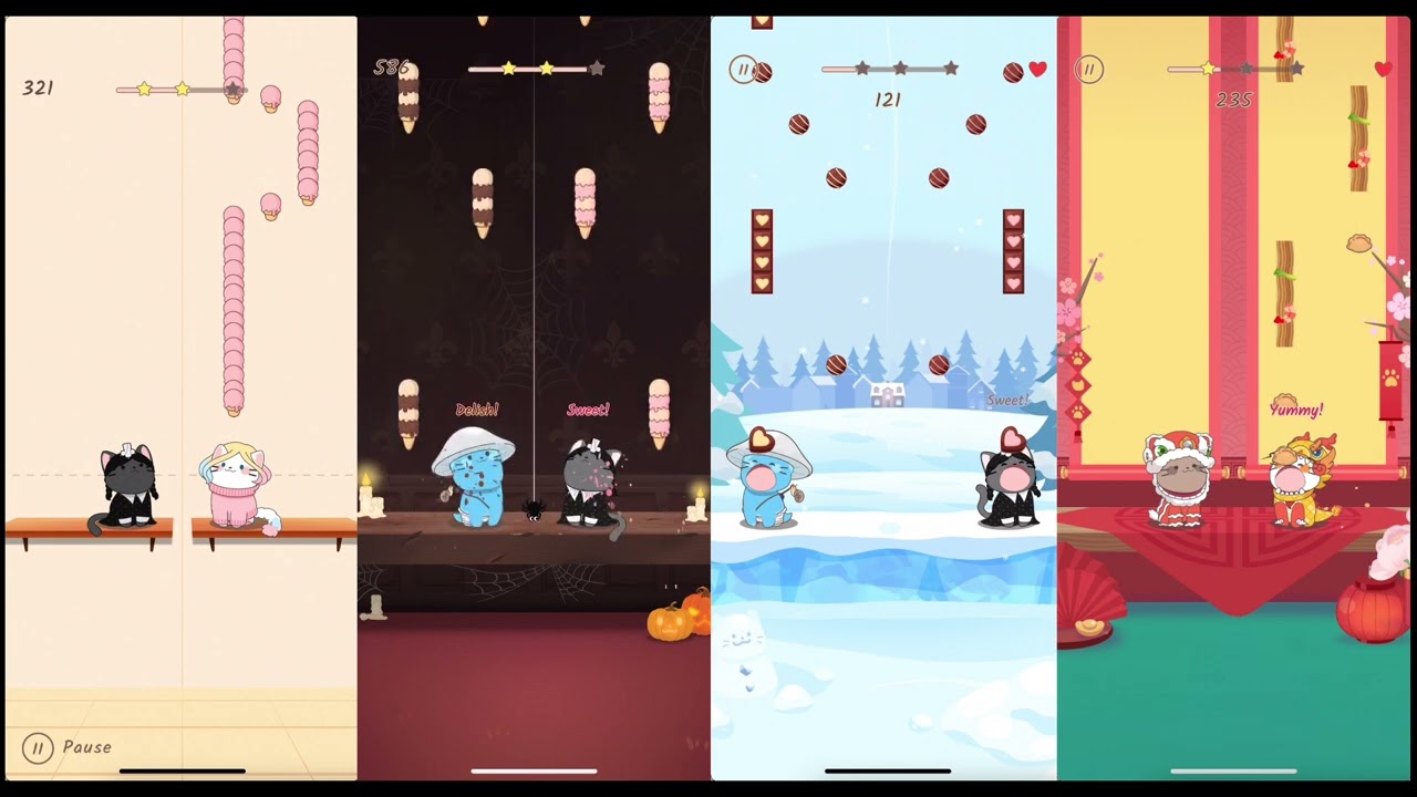 Bloody Mary Mix Duet Cats Full Song Wednesday vs Enid vs Smurfcat vs Dancing Lion vs Dragon Cat