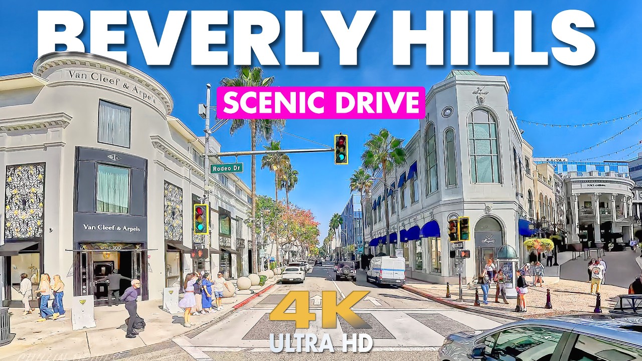 Rodeo Drive to Venice Beach SCENIC DRIVE | Beverly Hills to Santa Monica Pier Coastal Drive 4K