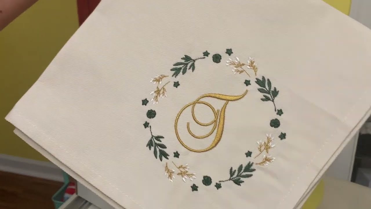 How I Embroider Dinner Napkins!  Easy Embroidering and a Great Gift!