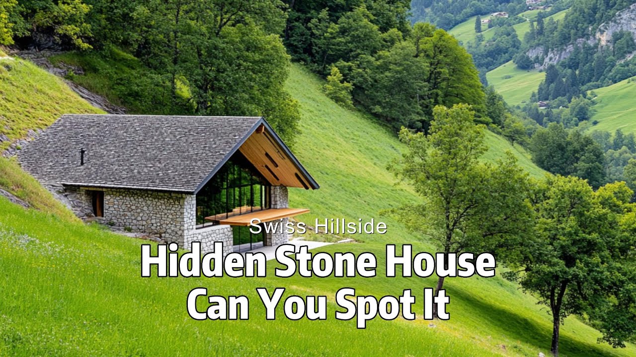 Can You Spot It? The Hidden Stone House Nestled on a Swiss Hillside