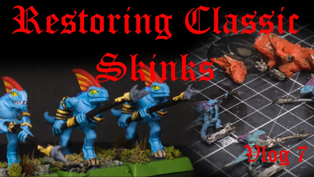 Restoring 20+ year old warhammer - warhammer fantasy SKINKS - Hobby vlog #7