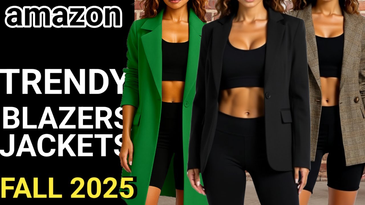 🔥10 BEST SELLING BLAZER JACKETS FOR FALL 2025 ON AMAZON WORK OFFICE BUSINESS Model try on haul