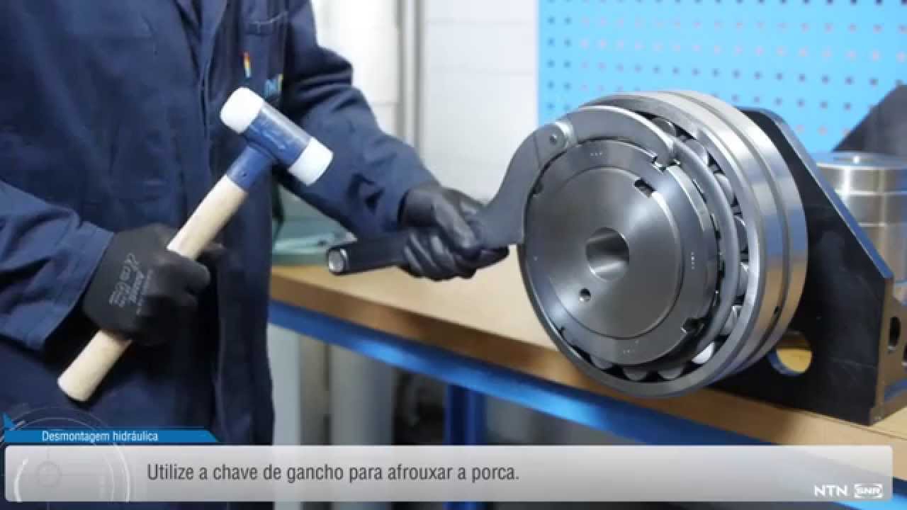 Como remover um rolamento de um eixo. Desmontagem hidráulica.