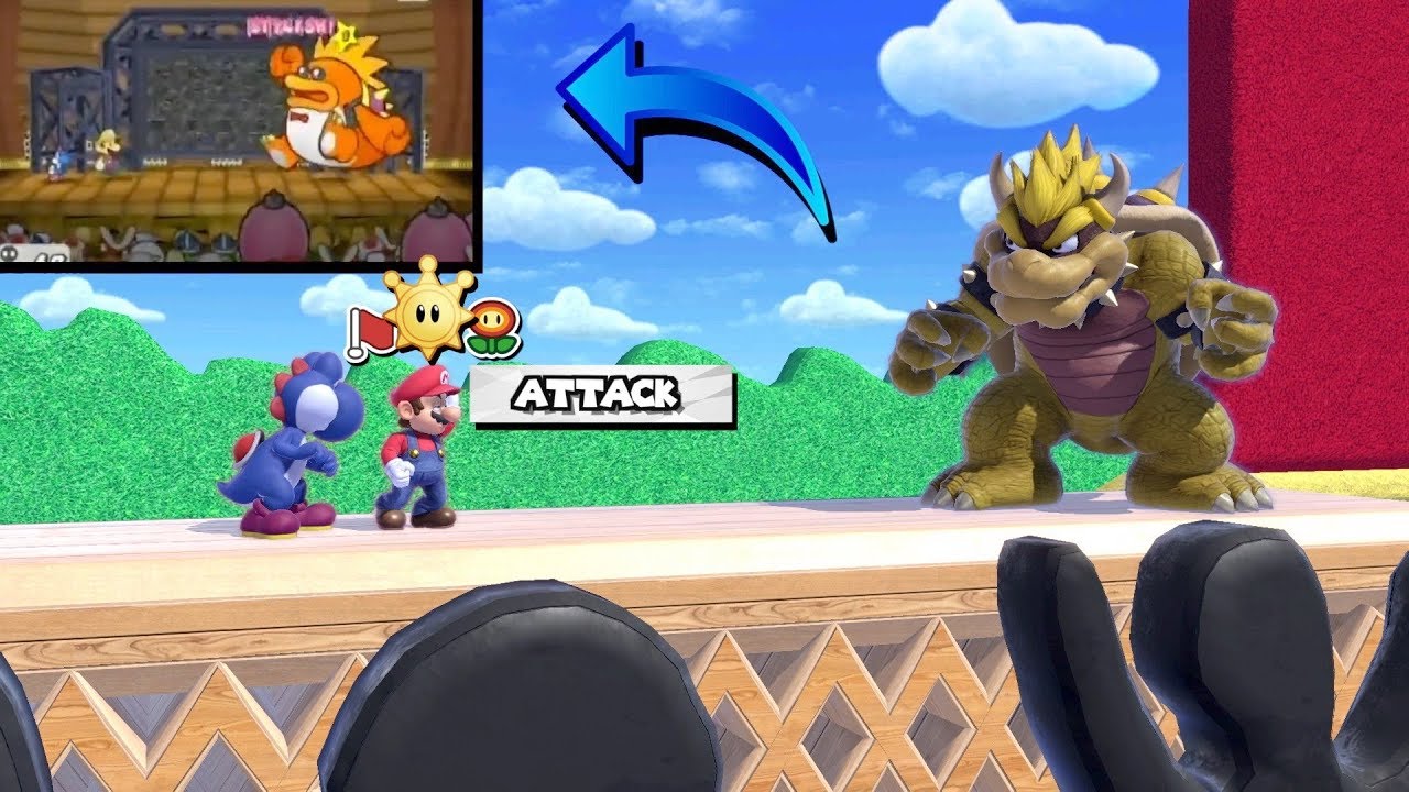 Smash Ultimate- Paper Mario TTYD, Macho Grubba Fight!