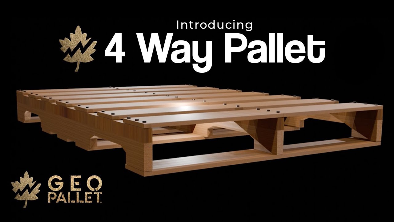 4-Way Pallet by Geo Pallet Ltd | Boost Efficiency with Full Forklift Access #trending #woodworking