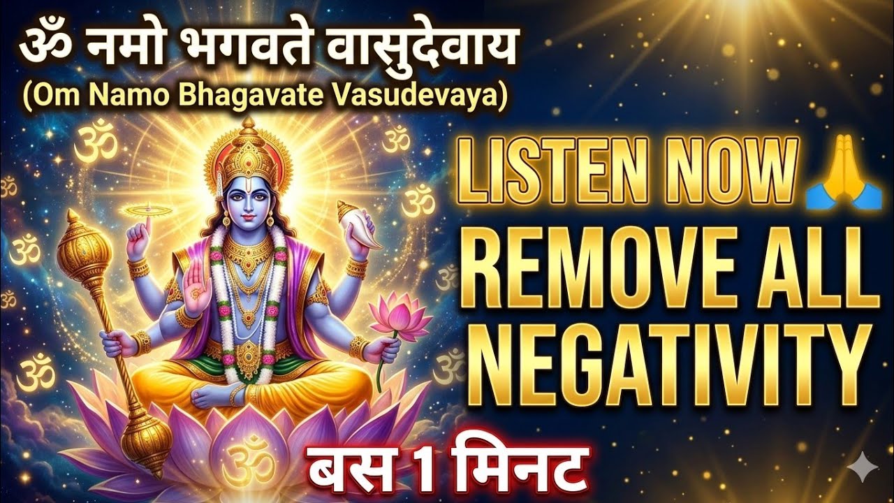 आज एक बार ज़रूर सुनें 🙏 | Om Namo Bhagavate Vasudevaya 108 जाप