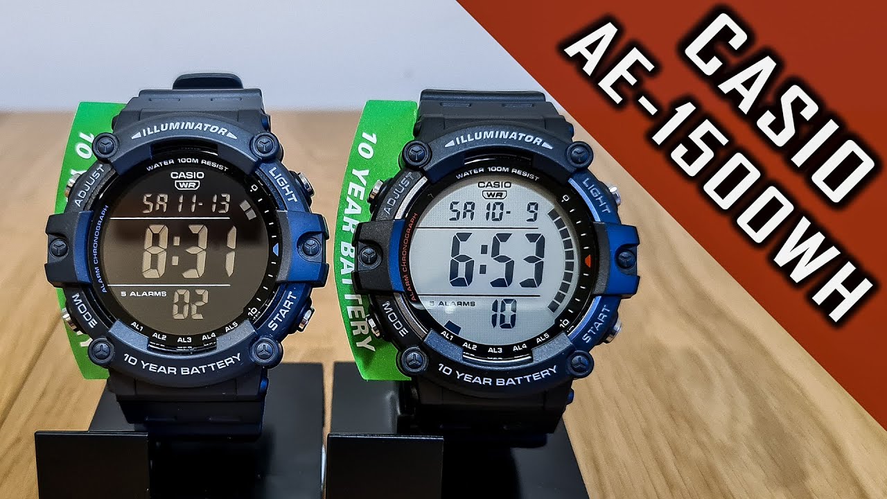 Super wide screen Casio AE-1500WH digital watch review #casio #casiowatch #gedmislaguna #watchreview