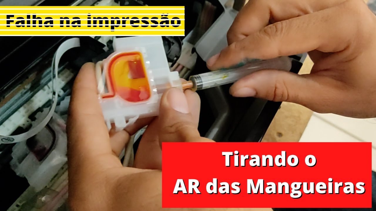 TIRANDO AR DAS MANGUEIRAS E MANUTENÇÃO FÍSICA EPSON L365 , L395 , L396 e LISTRAS ,VÍDEO PERFEITO