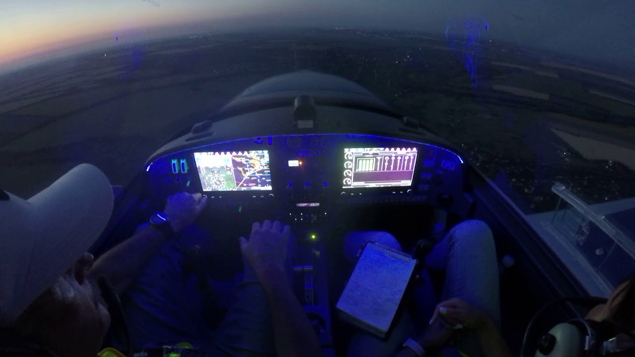 Night ILS approach and landing in UKDD (Ukraine).