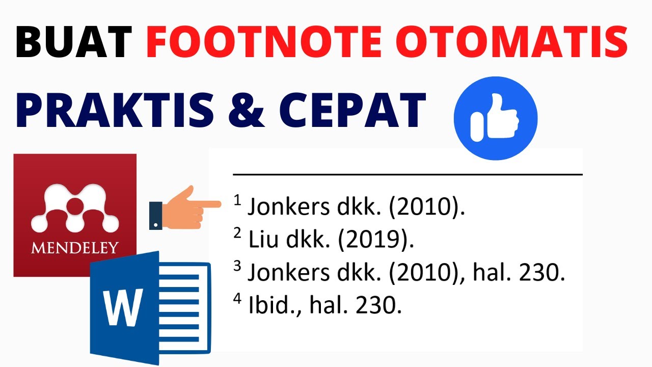 Tutorial Mendeley 18: Membuat Footnote di Microsoft Word dengan Mendeley Desktop