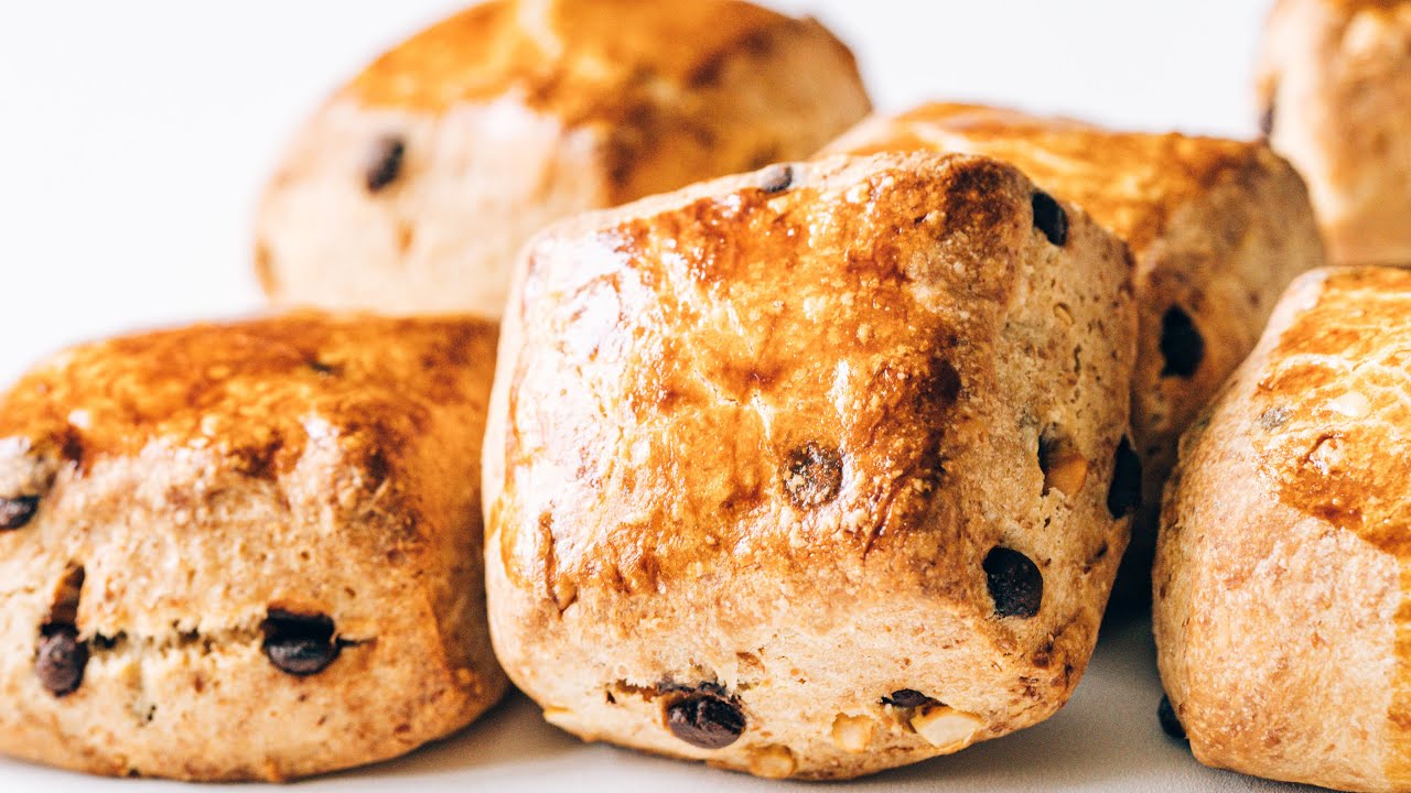 Цельнозерновые лепешки - Шоколадно-ореховые лепешки - Низкокалорийные｜Whole Wheat Chocolate Scones