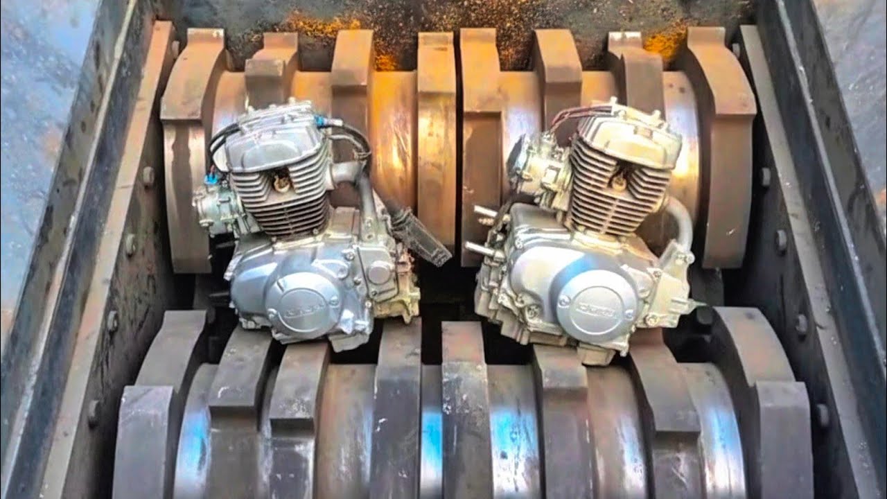 Shredder vs Engine Extreme Shredding! Most Insane Shredding Machines