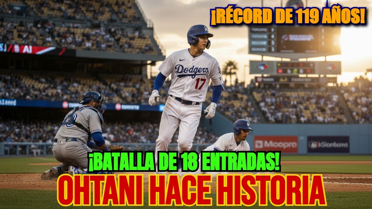 ¡Ohtani Hace Historia! Récord de 119 Años y Batalla Épica de 18 Entradas.