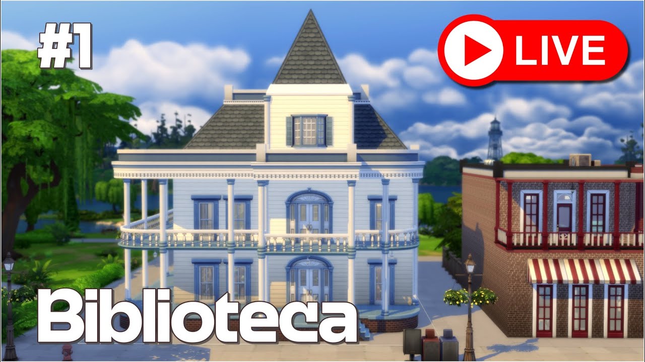Construimos una Biblioteca || En Directo con Los Sims 4
