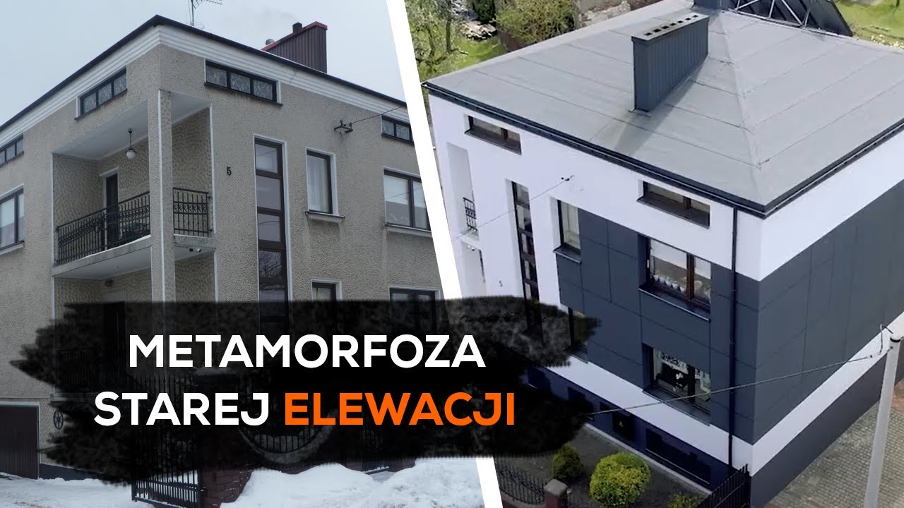 Metamorfoza domu kostki według projektu elewacji - Elewacje Marzeń