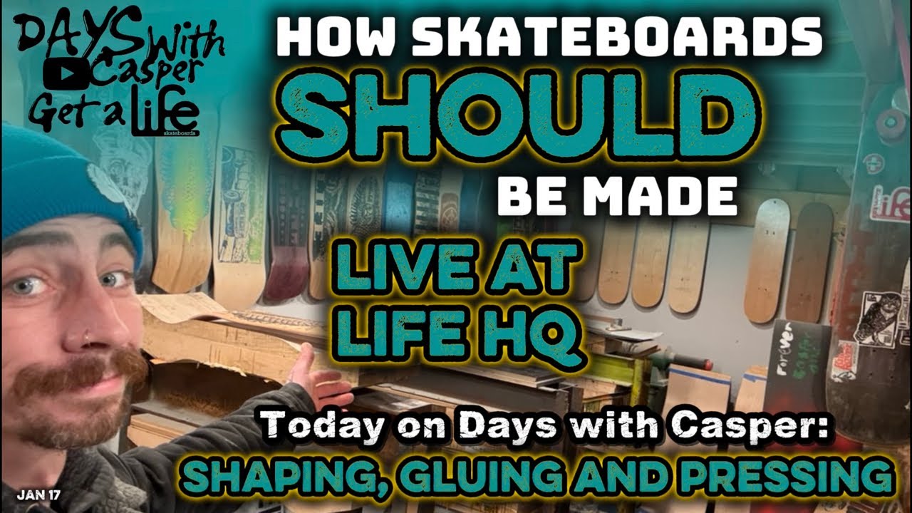 How Skateboards SHOULD be Made: Handcrafted Skateboard decks made Live at Life Skateboards Workshop