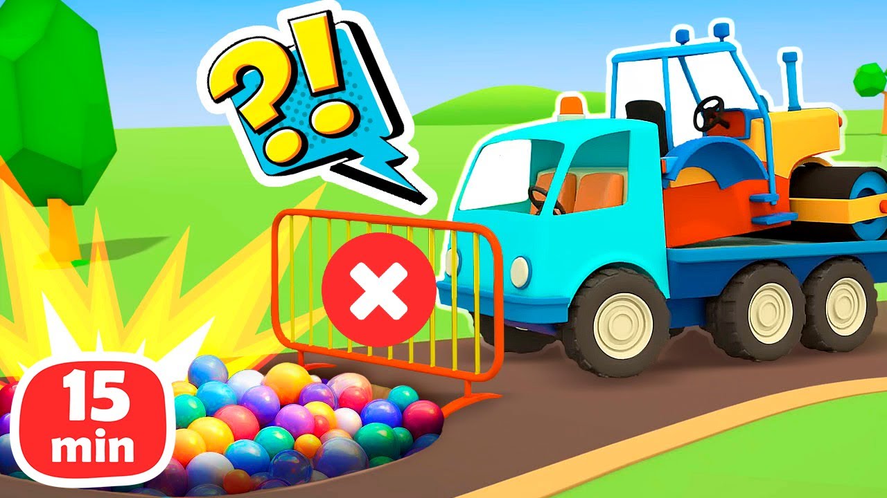 Die Helfer Autos Kompilation - Zeichentrickfilme für Kinder mit den kleinen Autos. Deutscher Cartoon
