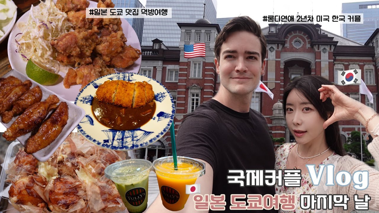 롱디 국제커플 vlog | 미국인 남자친구와 일본여행 🇺🇸❤️🇰🇷 마지막 날 | 아키하바라, 도쿄역, 센소지 맛집