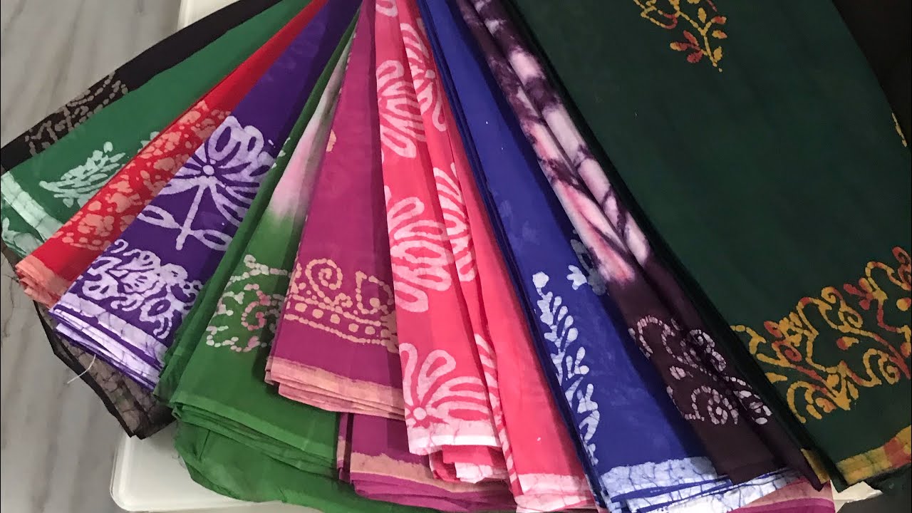 #BATHICK PRINT COTTON, 💯COUNT BLOCK PRINT COTTON & BANDINI DESIGN COTTON SAREES: WHATSAPP 9440155005