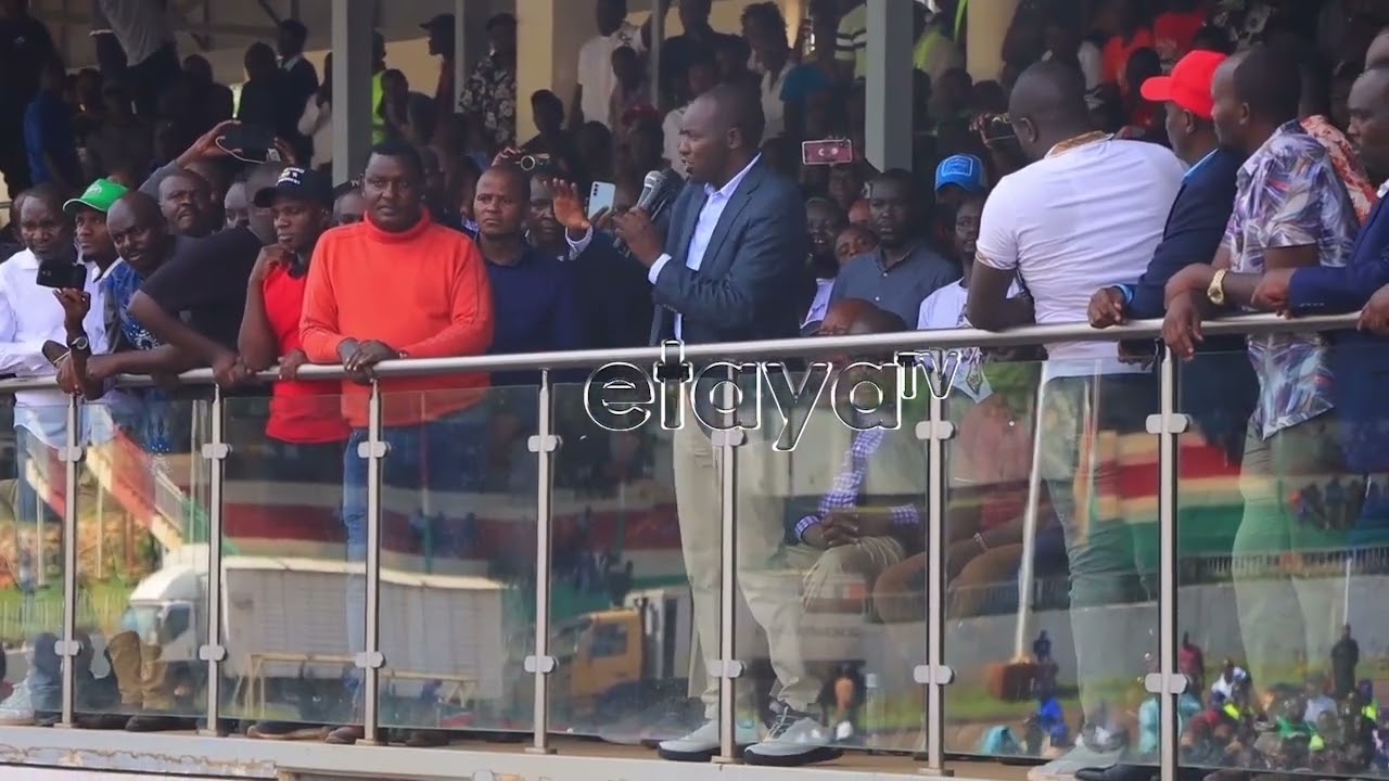 Governor Simba Arati makes a powerful speech at Gusii Stadium