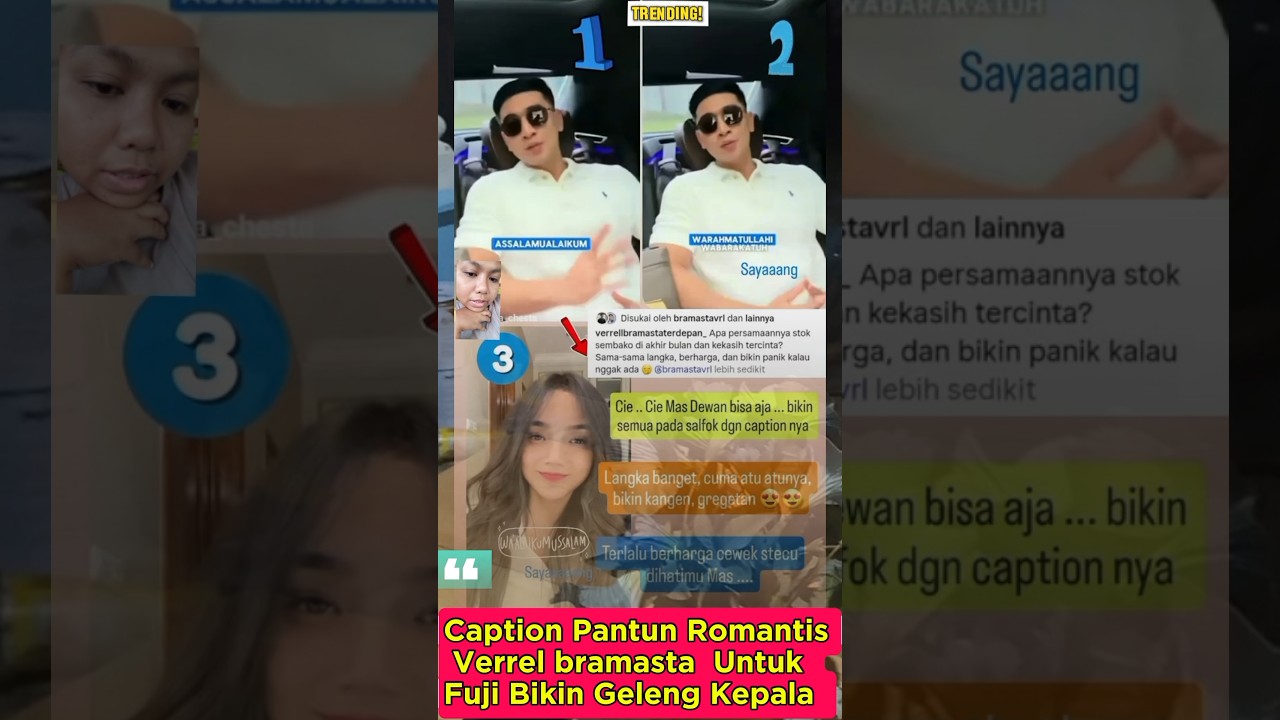 Caption Pantun Romantis Verrel bramasta  Untuk Fuji Bikin Geleng Kepala