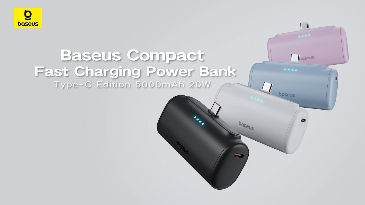 Baseus Compact Fast Charging Power Bank Type C Edition 5000mAh 20W #baseus #pocket #powerbank