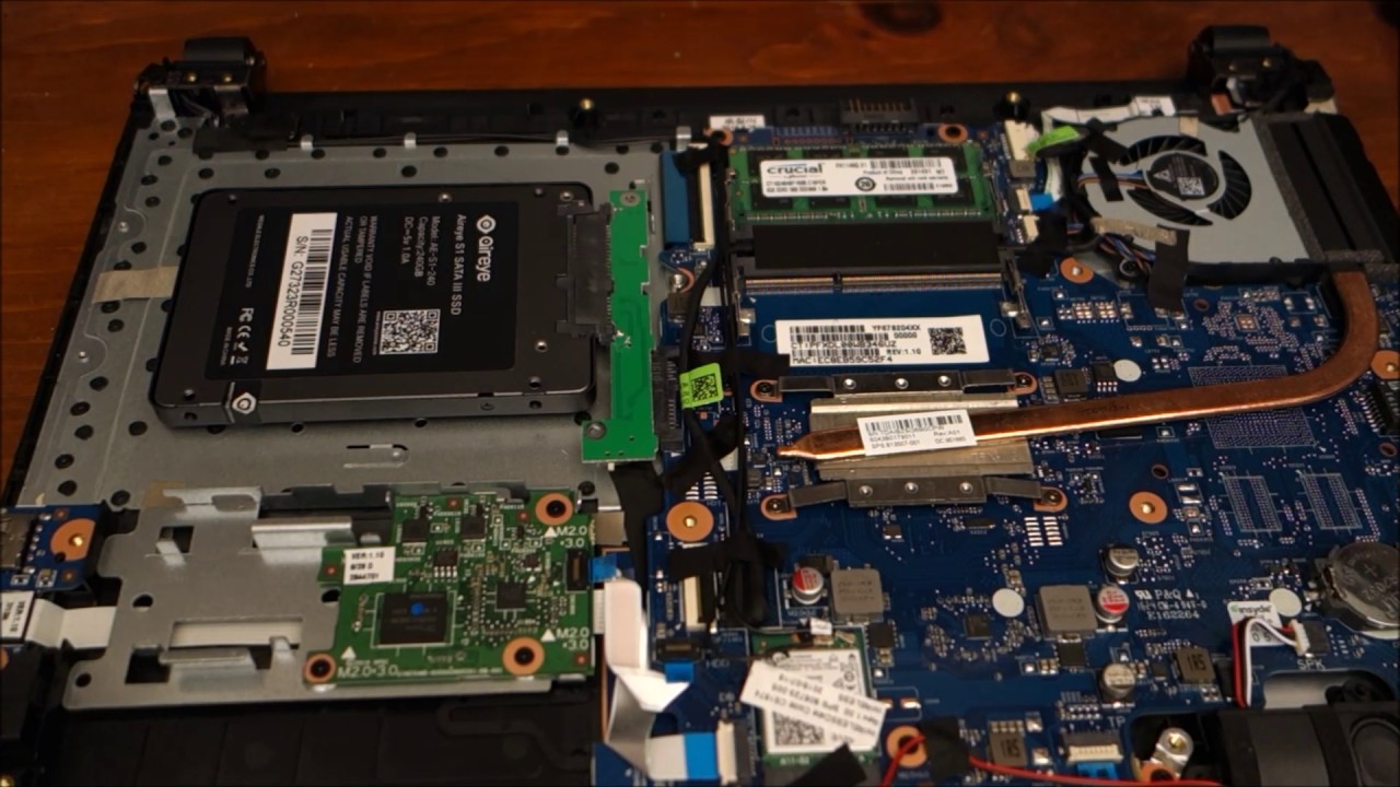 HP 14-an013nr case opened up, ssd install, memory upgrade