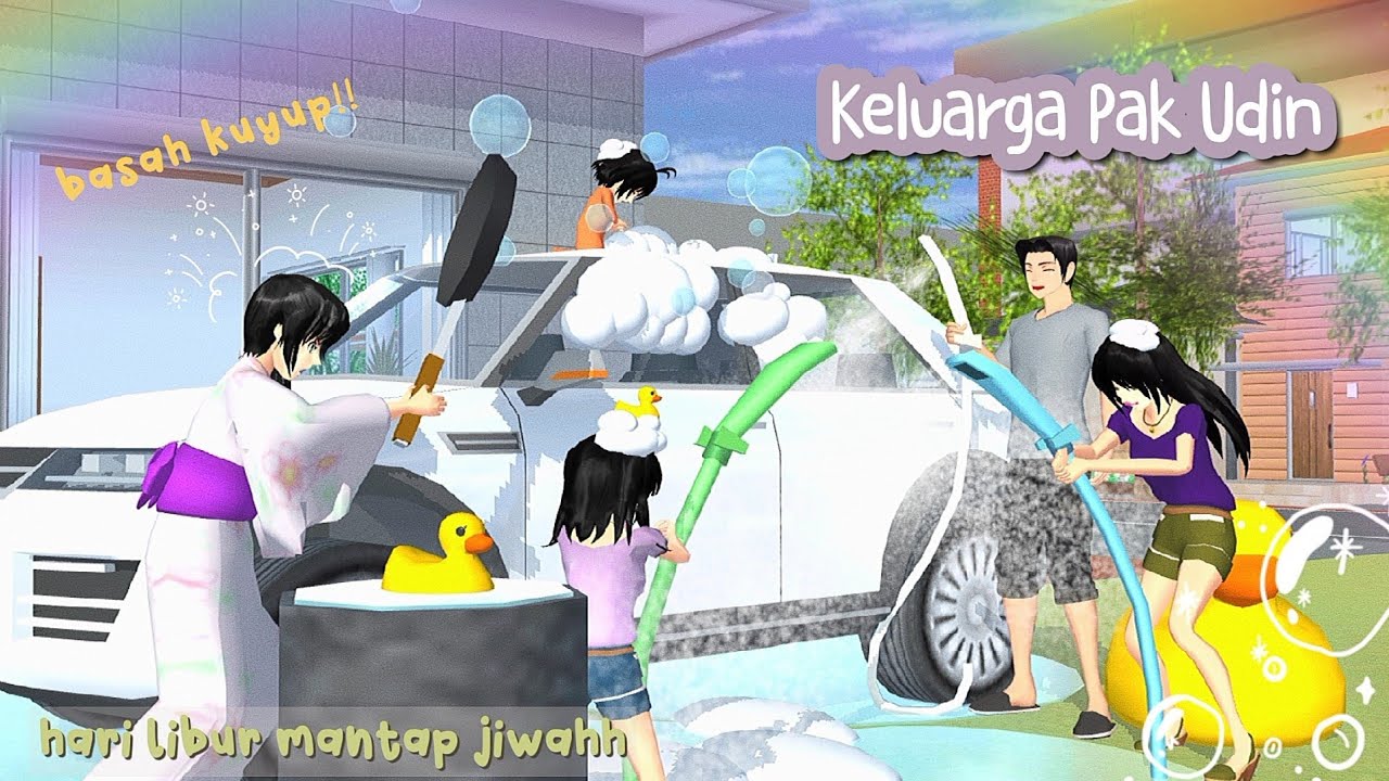 KELUARGA PAK UDIN [ Hari Libur Mantap Jiwahh ] || Sakura School Simulator