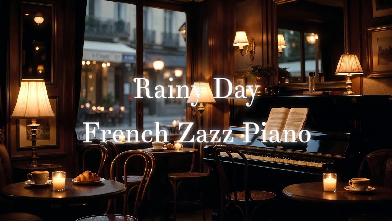 [1시간][4k]☂️비오는날에 듣기좋은 프렌치 재즈 피아노곡 | Piano | French Zazz