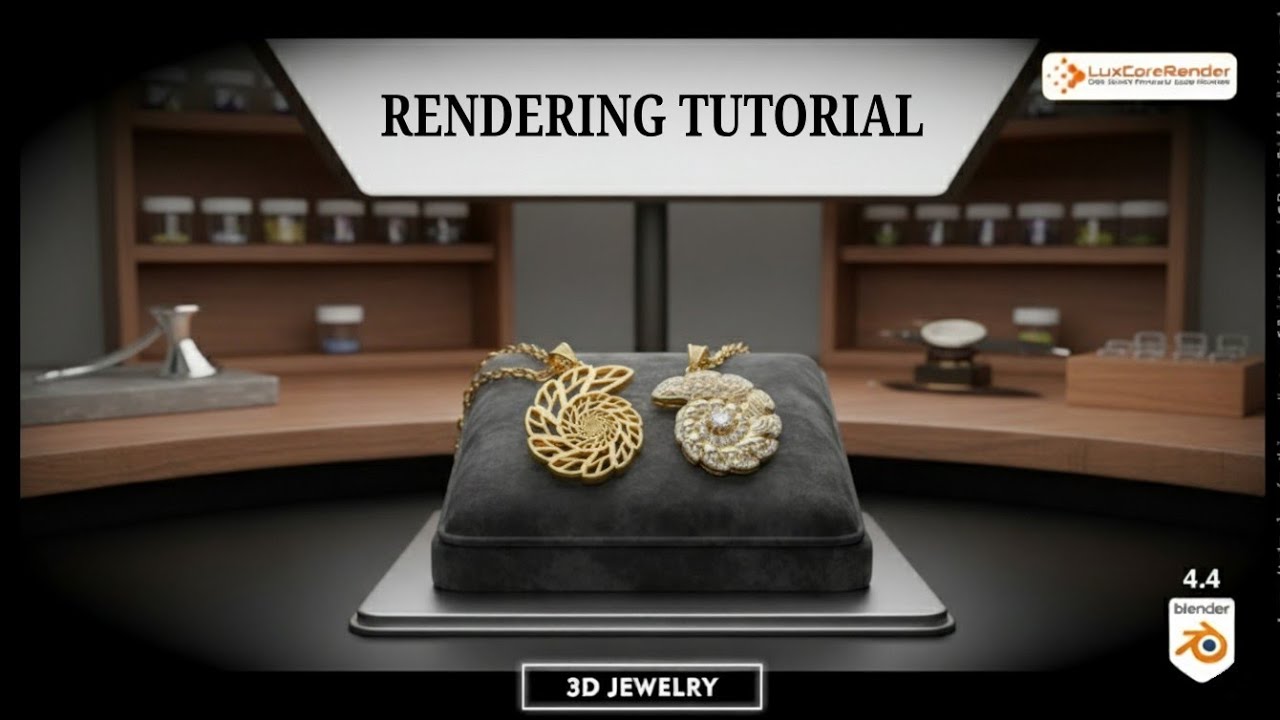 Tutorial Luxcore 2.1 3D Jewelry Rendering in BLENDER 4.4