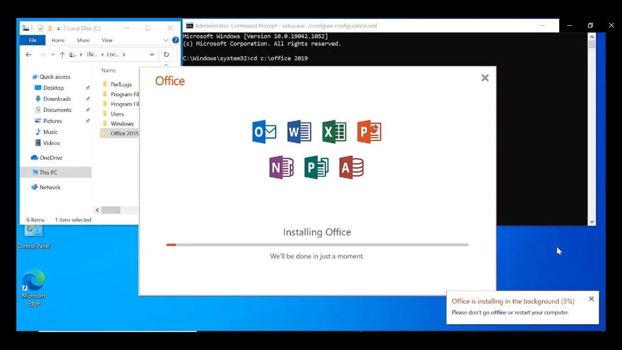 Настройка и установка приложения Office 2019 /2021/O365 с помощью средства развертывания Office