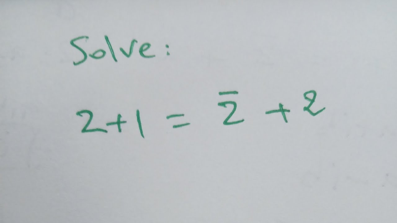 Solving a complex equation.Praxis math 5161