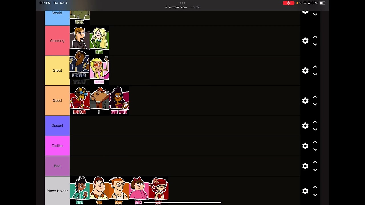 Total Drama Revenge Of The Island: Character Ranking