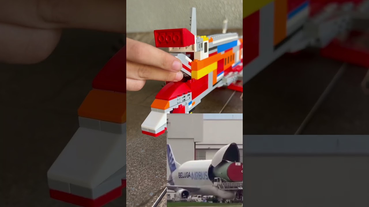 Airbus BELUGA est&aacute; com fome #avi&atilde;o #plane #shorts #viral #lego