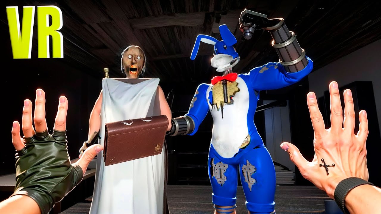 VR БОЛЬШОЙ БОН ЗАСТАВИЛ БАБКУ ГРЕННИ ПЕРЕПИСАТЬ ДОМ НА МЕНЯ В БОНЕЛАБ FNAF COOP BONELAB MOD