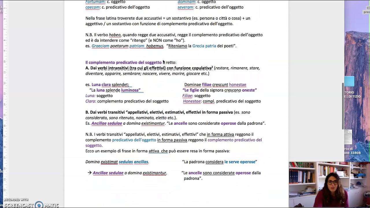 Complemento predicativo dell'oggetto e del soggetto in latino