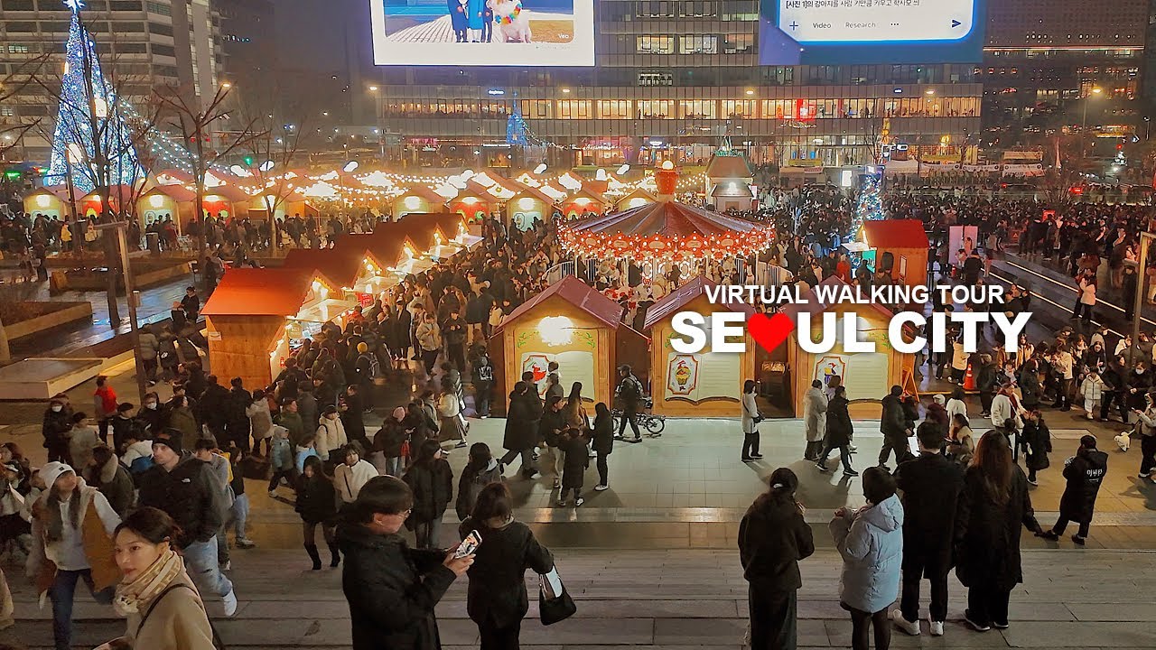 Seoul Winter Festa, Gwanghwamum, Cheonggyecheon Seoul Lantern Festival, South Korea, Travel, 4K