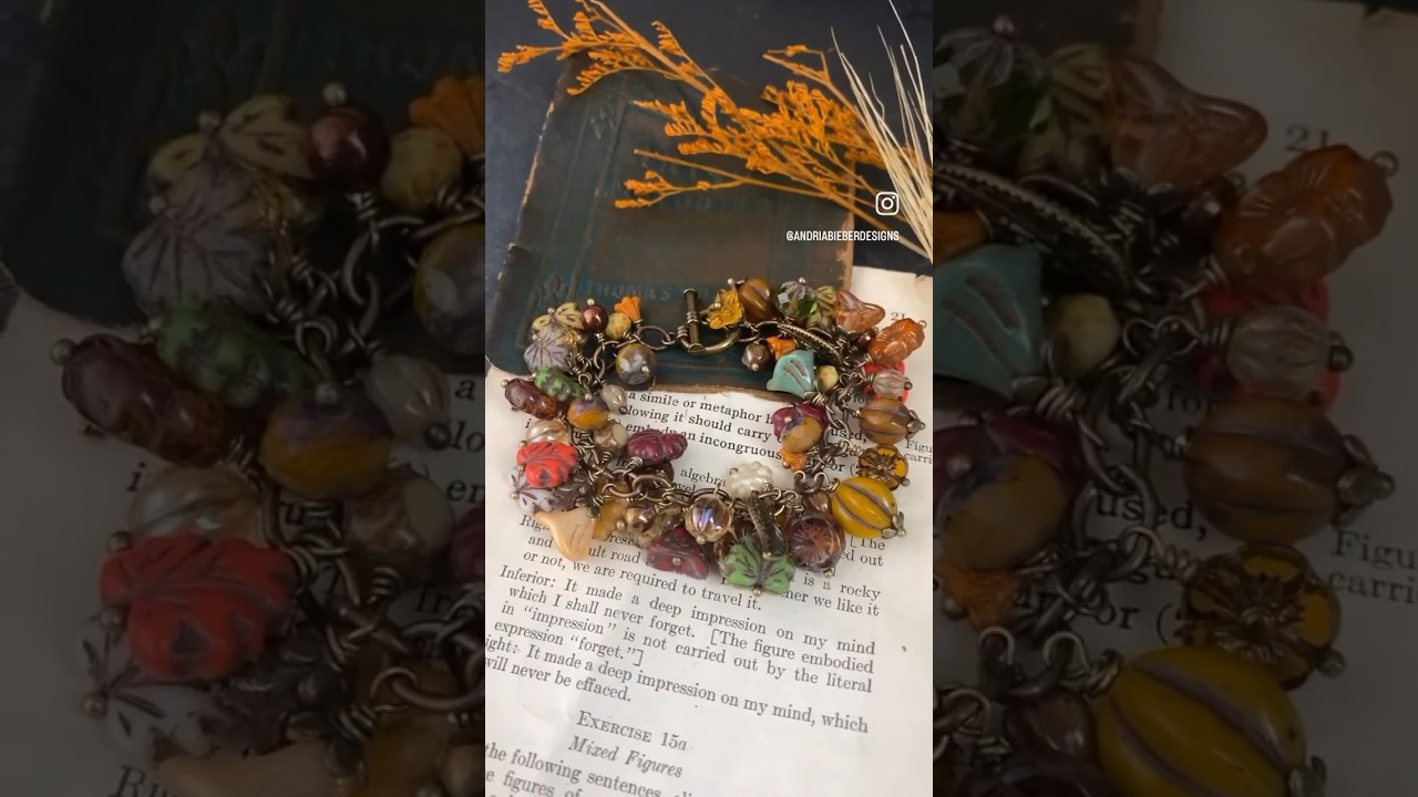 How to make a fall wire wrapped bracelet 