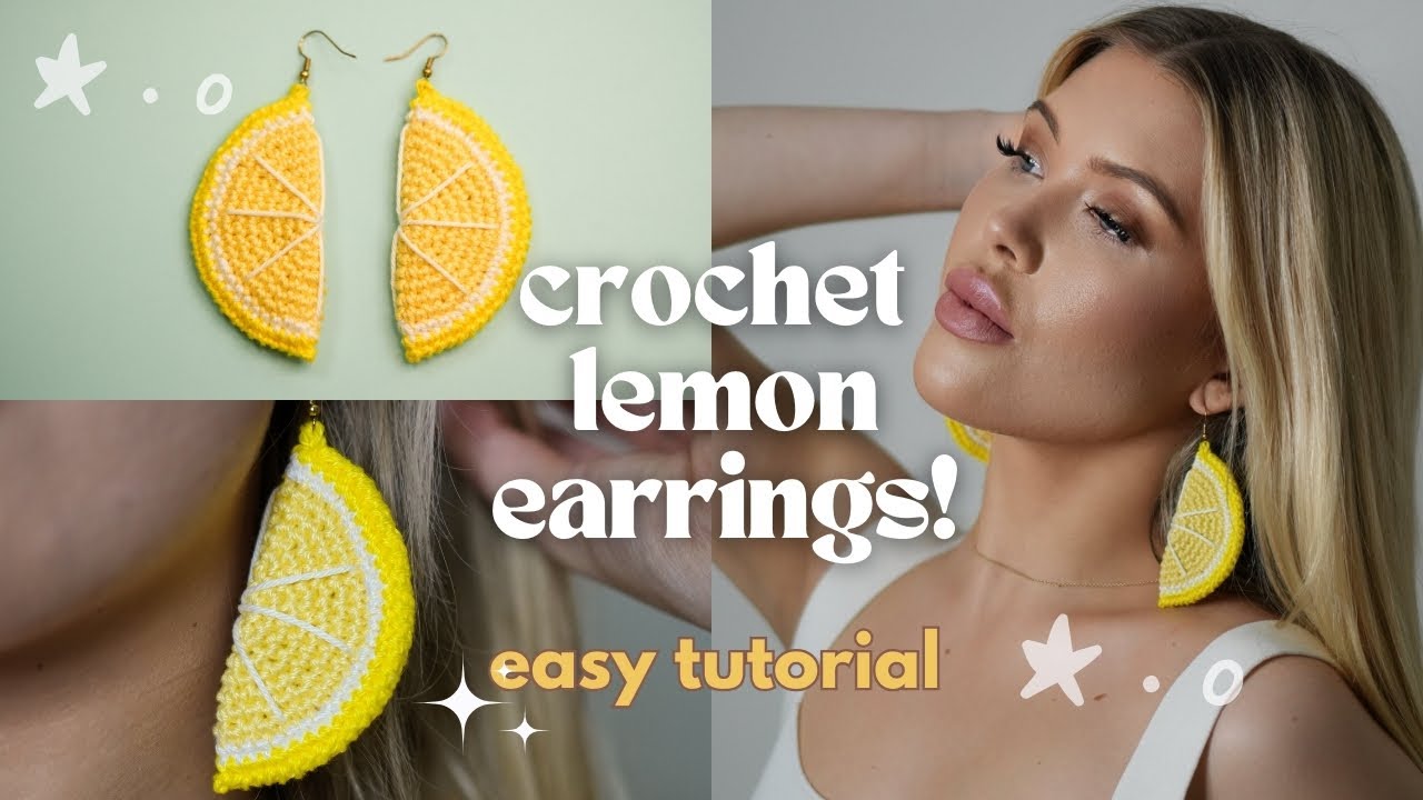 Crochet Lemon Earrings/Keychain Tutorial | Beginner Friendly!