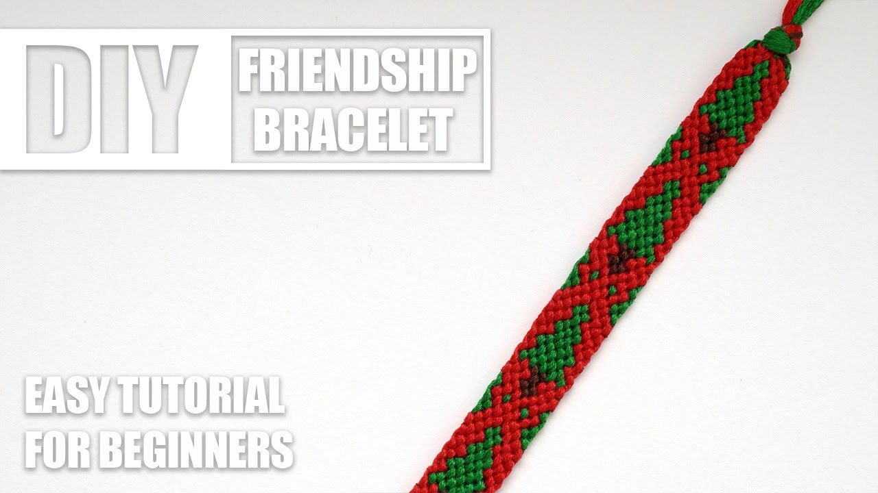 Christmas Tree Festive Holiday Macrame Friendship Bracelets | Easy Tutorial for Beginner