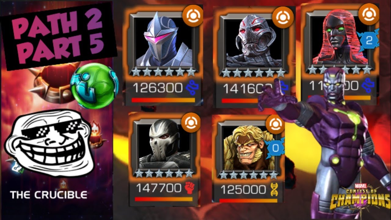 MCOC : MY TEAM FOR CRUCIBLE PATH 2 ULTIMATE ACT 7 Part 5 #mcoc #marvel