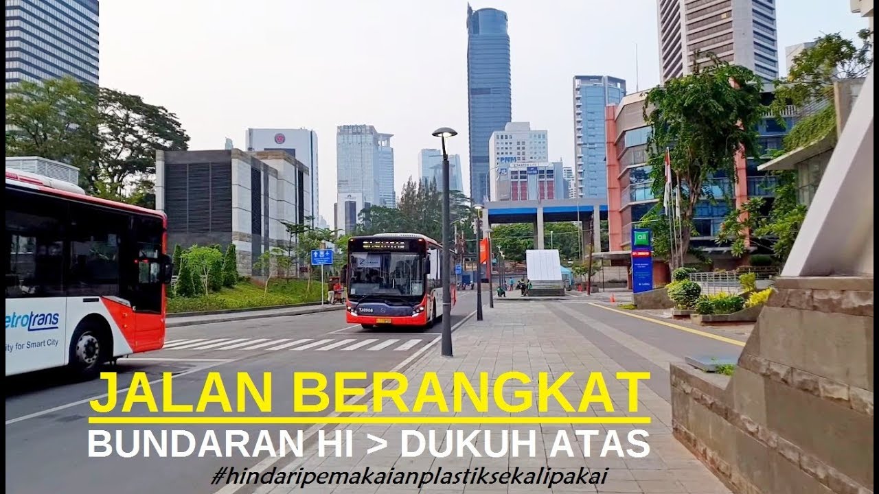 Walking Around ~ Bundaran HI MRT Station to Dukuh Atas Trans Jakarta Shelter thru Terowongan Kendal