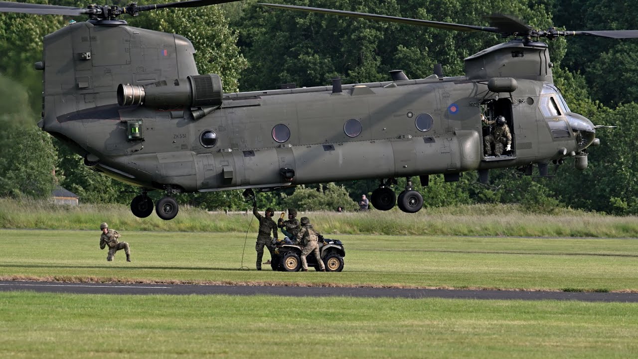 RAF Chinook Demonstration Team at Cosford Airshow