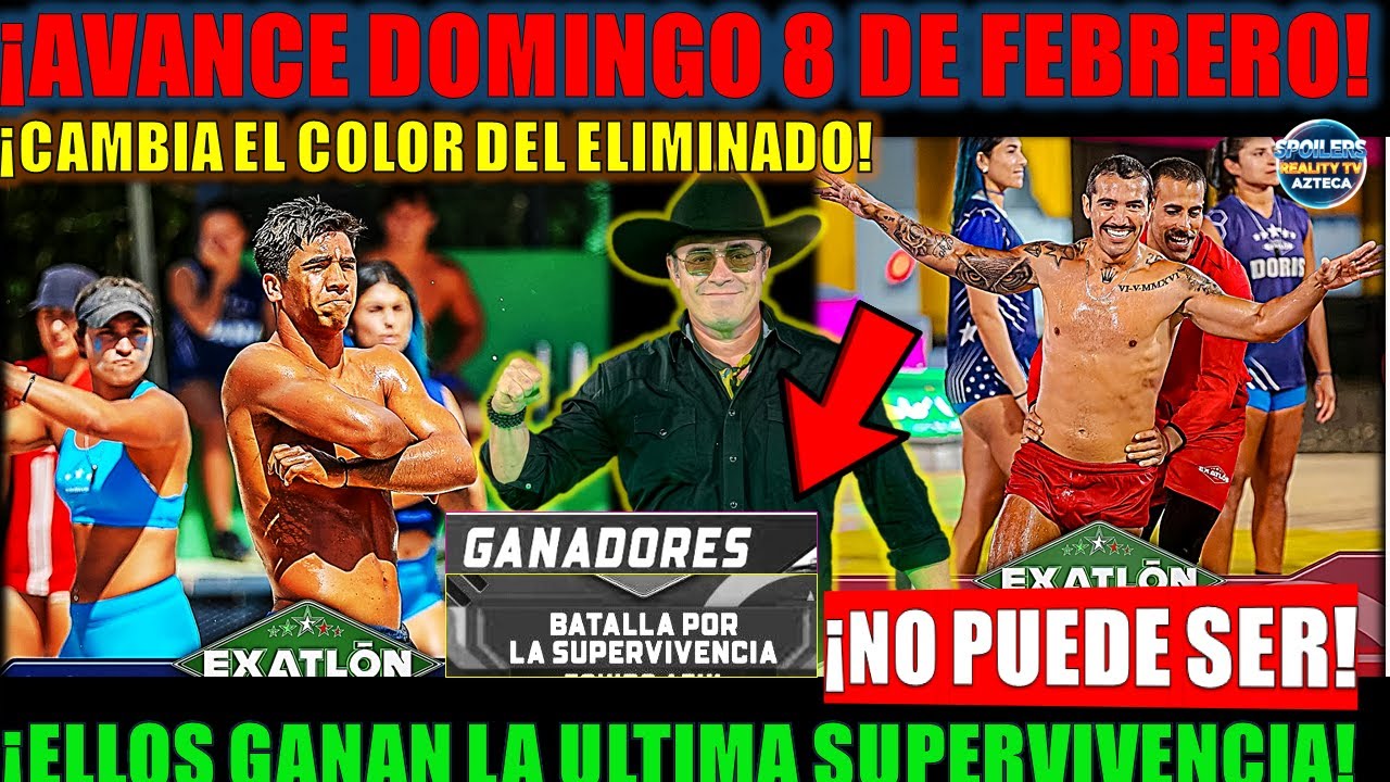 ✅🚨AVANCE DOMINGO 8 DE FEBRERO! ¡ELLOS GANAN LA ULTIMA SUPERVIVENCIA! Y CAMBIA DE COLOR EL ELIMINADO