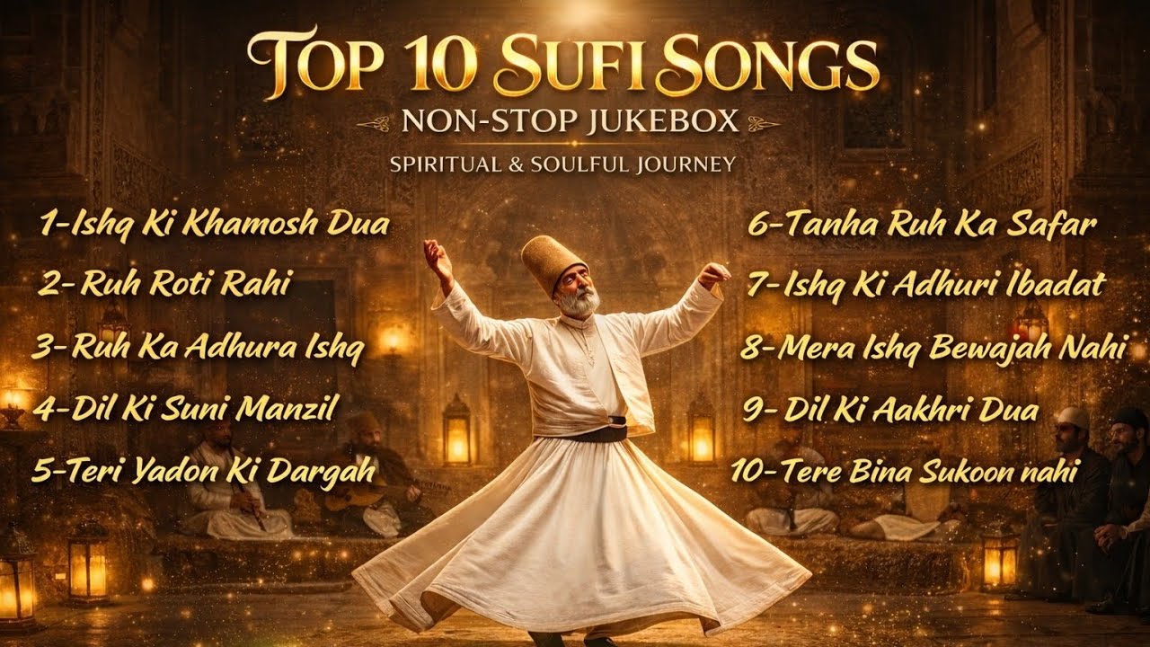 🌙Top 10 Sufi Songs Non Stop Jukebox 2026 | Best Soulful Sufi Music | Spiritual Relaxing Songs 