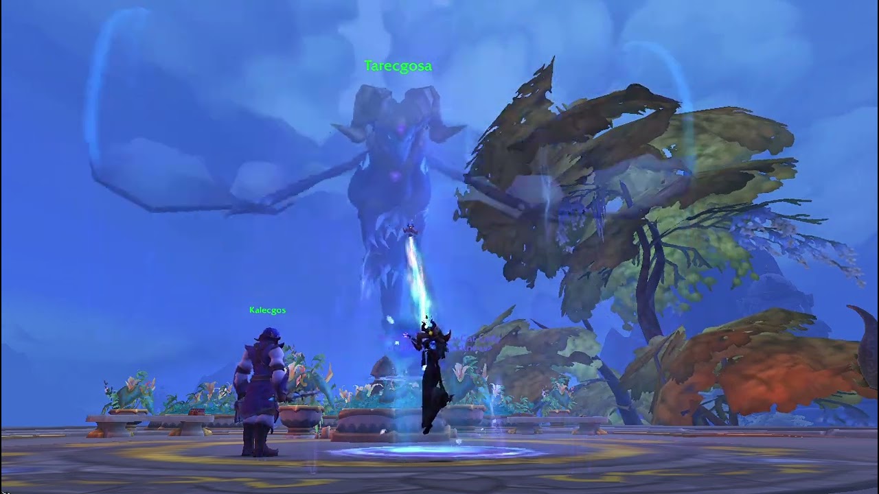 Kalecgos and Tarecgosa goodbye. Mount Questline ending.