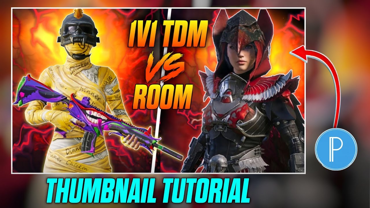 Gaming Thumbnail Kaise Banaye | How To Make Gaming Thumbnail in Pixellab | Bgmi 1v1 Thumbnail