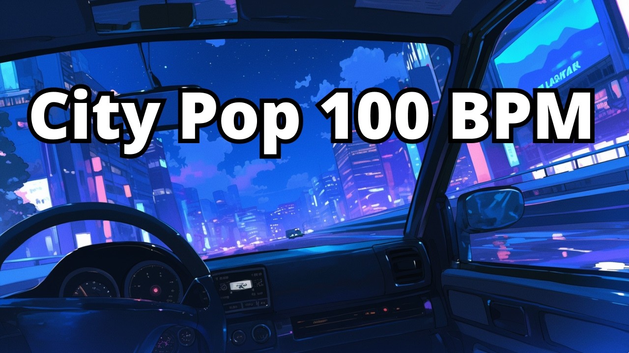 【Pliylist】City Pop 100 BPM - Midnight City Drive | Instrumental